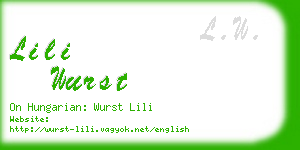 lili wurst business card